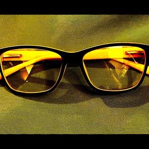 Small matte black glasses frames